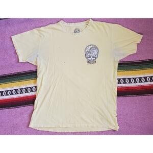 The Duck Company Long Beach New York Skull Yellow Shirt L